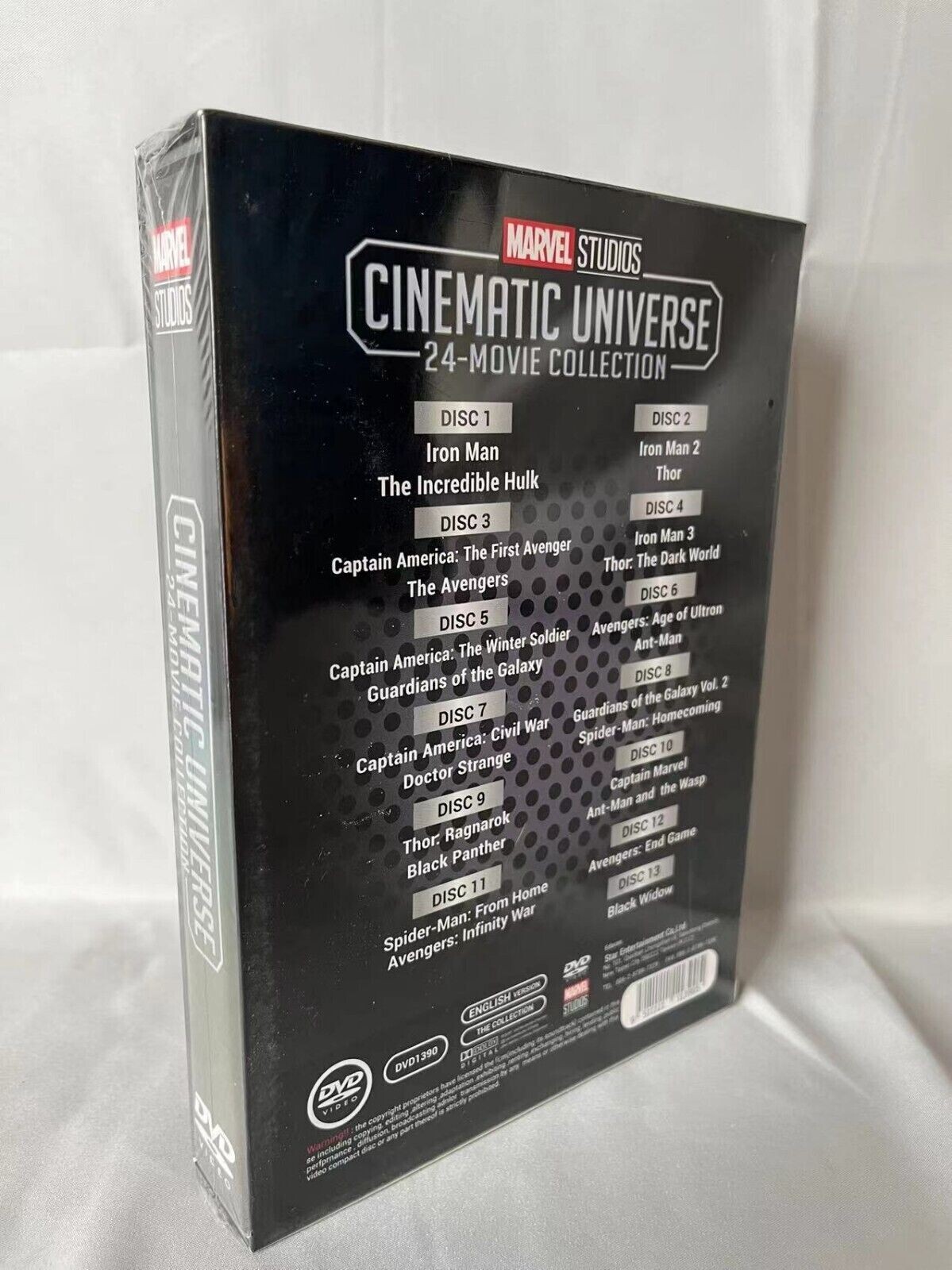 Marvel Studios Cinematic Universe 24Movie Collection (DVD, 13Disc Box