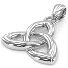 Celtic Trinity Knot Pendant In Solid 14k White Gold — photo 6
