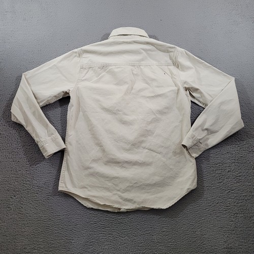 Camicia Levi's uomo media beige tinta unita bottoni colletto vernice schizzata GRUNGE - Foto 9 di 15