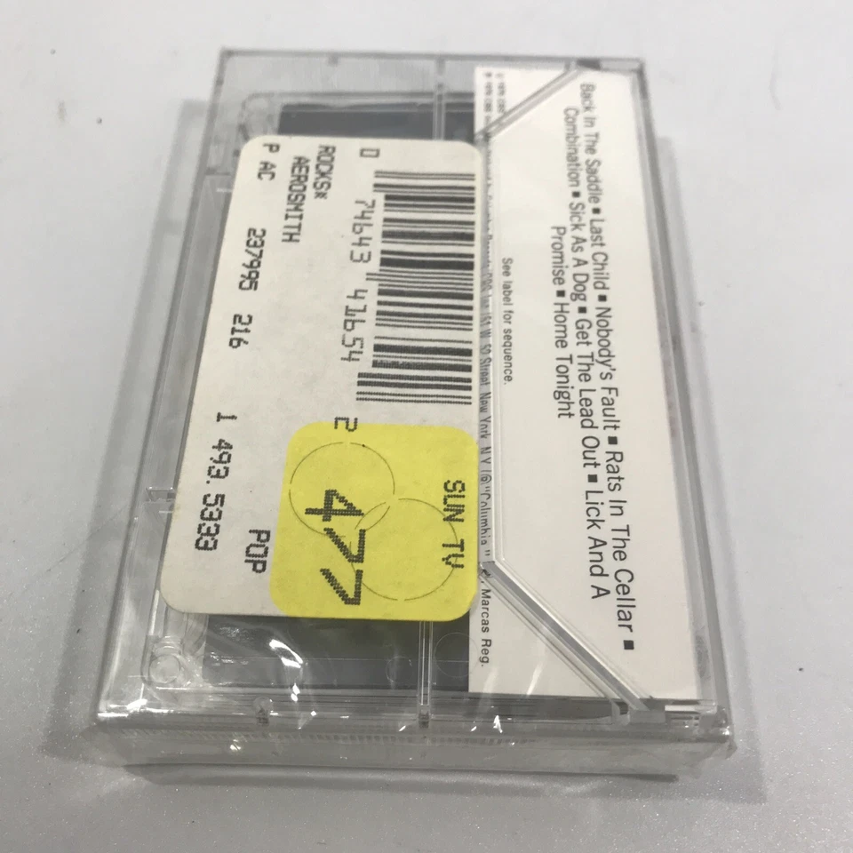 AEROSMITH - Cassette Sealed- ROCKS -  Steven Tyler Joe Perry  BACK IN THE SADDLE - Image 2 of 4
