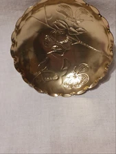 VINTAGE ARTHUR ARMOUR ALUMINUM BOWL, 4 INCHES, FLOWER DESIGN