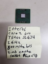 Intel Core 2 Duo SLGJ4 T6400 2.0GHz  800 MHZ ...