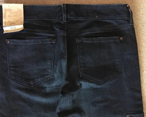Eddie Bauer NWT 2 Denim Jeans Quilted Cargo Modern Slim Blue 10 W31 L31 Dark $69 - Picture 5 of 10
