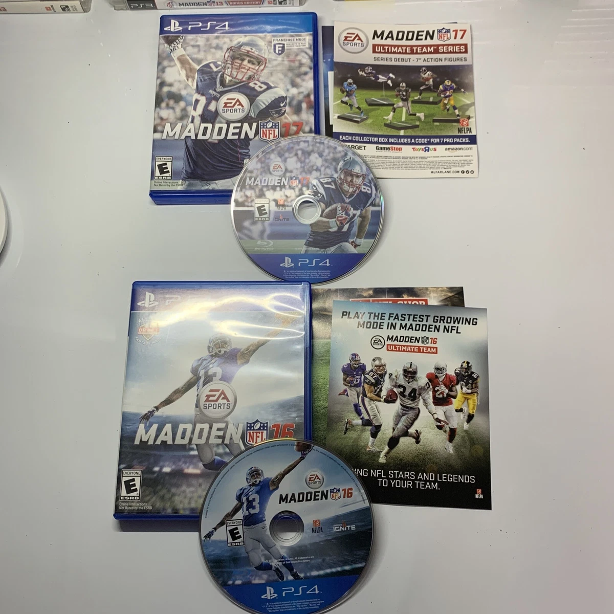 Madden 16 & Madden 17 for PS4 Video Games Bundle Lot Football NFL -  Complete CIB