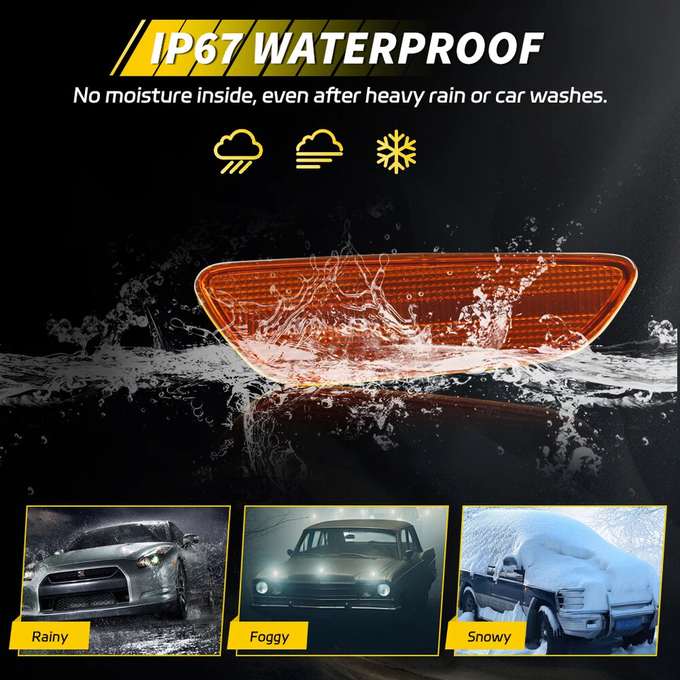 Luces de señalización laterales delanteras y traseras 4 piezas para 08-10 Saturn Vue y 12-15 Captiva Sport Foto 4 de 4