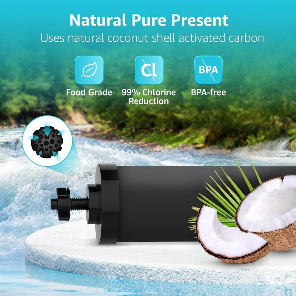 AQUACREST Water Filter Replacement for Berkey® Gravity Water Filter System,8Pack - Image 4 of 4