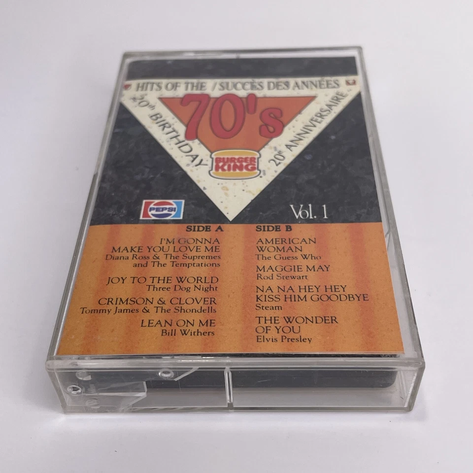 Burger King Presents: Hits From The 1970's (Audio Cassette Tape, 1989) Canada Foto 4 de 4