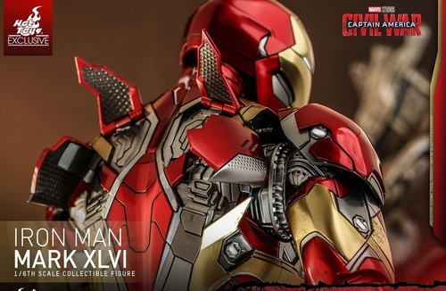 Hot Toys MMS608d42 Captain America 3 Iron Man Mark 46 1/6 Action Figure New - Picture 9 of 13