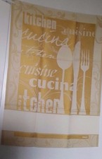 DMC TORCHON A BRODER 60*80 CM 100% COTON AIDA 5,5 PTS/CM GIALLO MOUTARDE