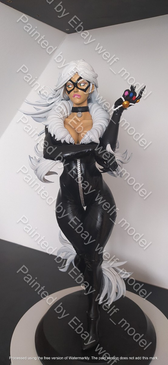 Painted Black Cat Statue 1/4 Sexy Figure | eBay