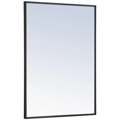 Elegant Decor Monet 32" x 24" Rectangle Metal Frame Mirror in Black - Picture 3 of 12