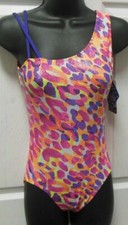 Motionwear Gymnastic Asymmetrical foiled leotard cami tank child/ladies