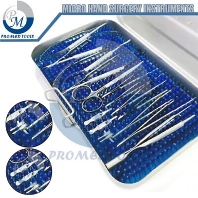 New Micro Hand Surgery Instrument Set Stainless Steel Surgical Kit With Case