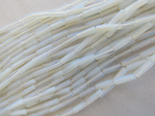 Semi-precious Gemstone TUBE Beads, 19 Designs 13mm long, 40cm (16”) String 30pcs - Picture 23 of 24
