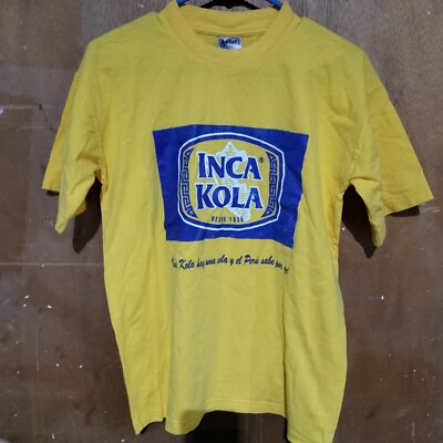 INCA COLA YELLOW AND BLUE T-SHIRT SIZE S FROM PERU