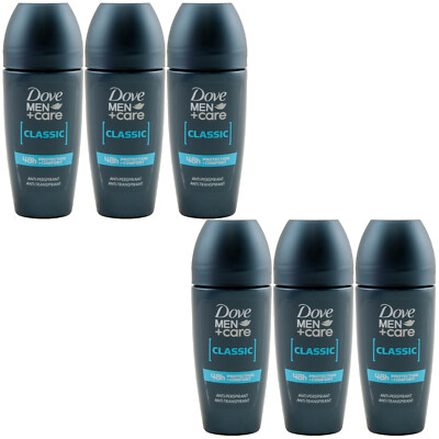 Dove MEN Deo Roll On CLASSIC 6 x 50ml 48H Schutz anti-transpirant Deodorant