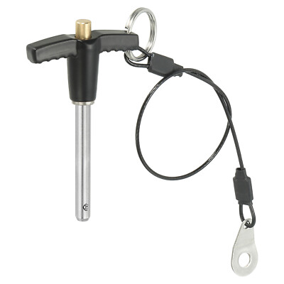 T Handle Lock Pins 1/4x1.57'' (6x40mm) Push Button Quick Release Pin with Wire