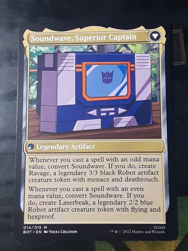 Soundwave Sonic Spy , UB Transformers , Near Mint , MTG, FREE SHIPPING - Picture 2 of 3