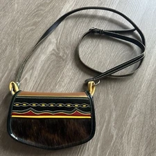 Jerico Dario Agudelo Guarnieleria Leather & Hair Hide MultiPocket Crossbody Bag