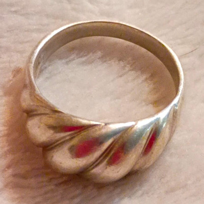 Sterling Silver Twisted Swirl Design Band Ring Size 6 Fashion Ring Silver Color
