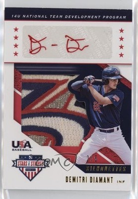 2019 Panini USA Baseball Stars & Stripes 2/5 Demitri Diamant Patch Auto a8r