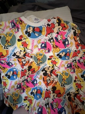 Walt Disney World Vault 50th Anniversary Tee 3XL All Over Mickey Sticker Print