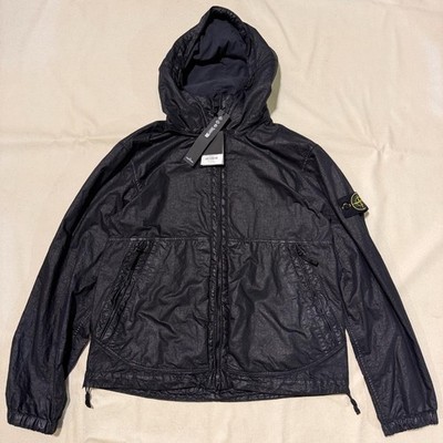 Stone Island Nylon Panama Jacket Black L Authentic Mens Outerwear