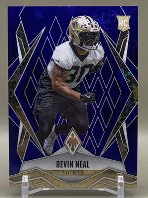 2025 Panini Phoenix Devin Neal Rookie Blue Winter Prizm /199 - Saints