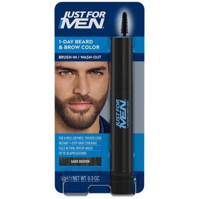 Just For Men 1-Day Beard & Brow Color, Temporary Dye for Beard and Eyebrows