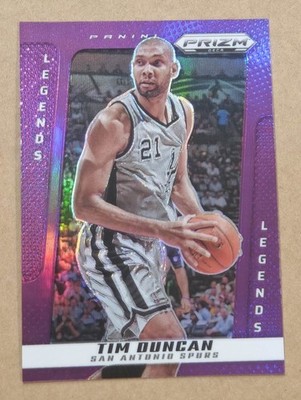 2024-25 Prizm Deca #202 Purple 21/99 Jersey 1/1 Tim Duncan