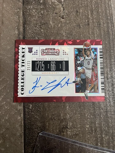 2019/20 Contenders Draft Picks Romeo Langford Auto Cracked Ice /23 Indiana