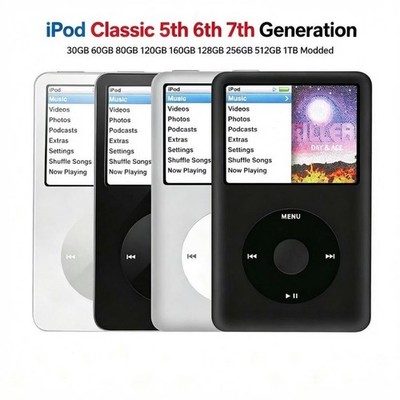 Apple iPod Classic 5th 6th 7th Gen MP3 Player, 30 160GB Original / 256 512GB SSD