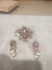 Costume Jewelry Vintage Brooch And Earrings