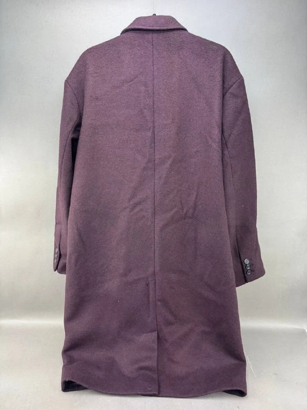 Gabardina Topman para hombre mezcla de lana borgoña talla L Foto 2 de 4