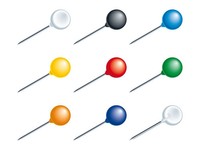 Exacompta Markierungsnadeln, GrößE: 6 Mm, Farbig Sortiert 3 Bis 80 Stk Spare 67%