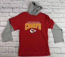 Kansas City Chiefs Hoodie Boys Large 10/12 NFL Logo Kids Team Apparel EUC