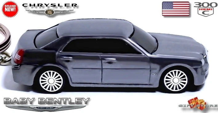 🎁🚦 🆕 RARE KEY CHAIN SILVER GRAY CHRYSLER 300C (BABY BENTLEY) 💕GREAT GIFT💕🎁 - Image 3 of 4