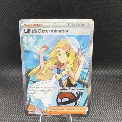 Pokémon Lillie's Determination Ultra Rare Full Art Holo Me01 Mega Evolution 169 
