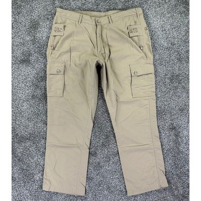 Clothing Arts P^cubed Pick-Pocket Proof Travel Cargo Pants Tan Mens 36x30