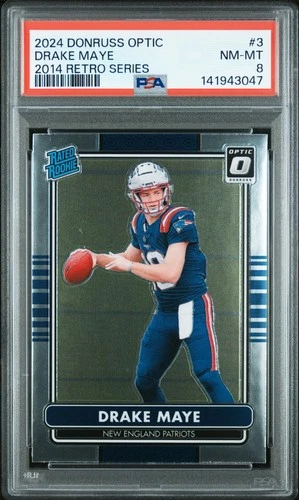 2024 PANINI DONRUSS OPTIC 2014 RETRO SERIES #3 DRAKE MAYE ROOKIE RC PSA 8