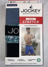 Jockey Generation Men  s 3 Pack Stretch Microfiber Boxer Brief 6  Inseam Large