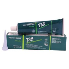 Dowsil 3138364 Silicone Sealant, 4 Oz, Tube, Black, Silicone Base, 732