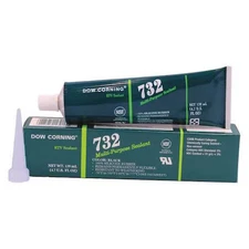 Dowsil 3138364 Silicone Sealant, 4 Oz, Tube, Black, Silicone Base, 732
