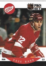 1990-91 Pro Set - Dave Barr #65 Detroit Red Wings