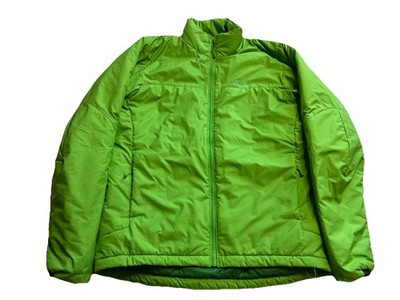 Patagonia Micro Puff Jacket Mens Sz Medium Cilantro Lime Zip Up Puffer Primaloft