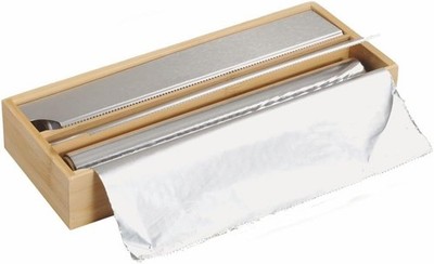 Kesper 58044 | Folienspender für 2 Rollen Folie  FSC Bambusholz 35 x 13 x 5,5 cm