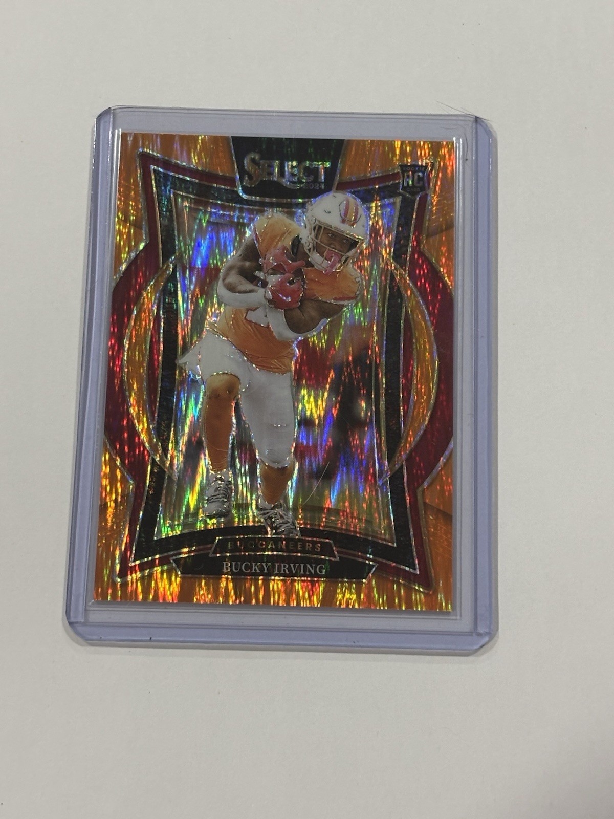 2024 Panini Select - Concourse Bucky Irving #4 Orange Shock Prizm /499 (RC)