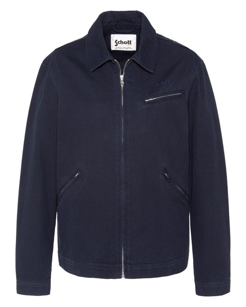 Schott NYC Herren Jacke Calhan Navy Blau M, Freizeitjacke, ÜBergangsjacke-image