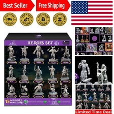 Hero, Player-Character, NPC DND Miniatures, 28mm32mm Unpainted D D Minis Dung...