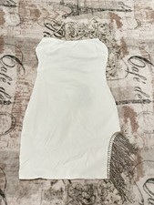 Fashion Nova Borrowed Hearts White Mini Dress Size L 